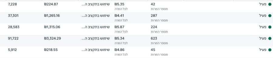 מנהל המודעות - קמפיינים פעילים